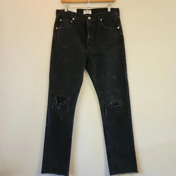 AGOLDE Cherie High Rise Straight Jeans in Distortion NWT Women 29/33X30.5 Grunge